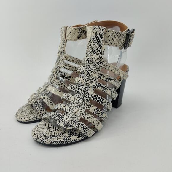 Vionic Sami Heeled Sandals White Snakeskin Womens Size 7 - Picture 13 of 14